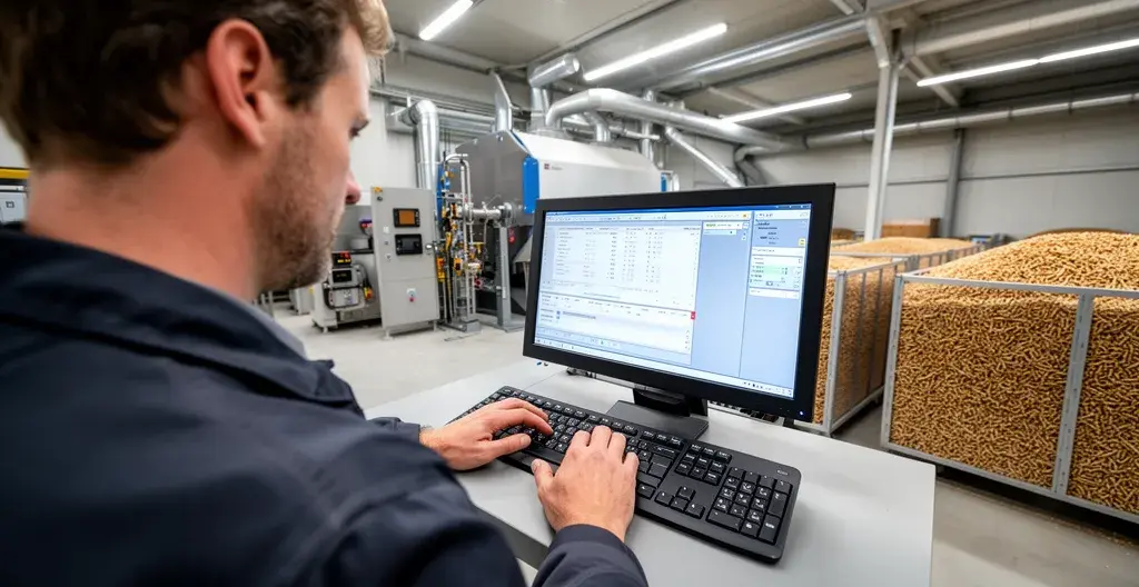 Responsable maintenance consultant écran contrôle chaufferie biomasse industrielle